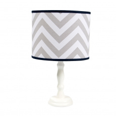 Abajur para Quarto de Bebê Brooklyn Chevron Cinza/Marinho