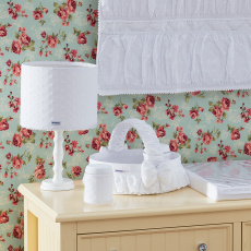Abajur para Quarto de Bebê Clássico Laise Chantilly Branco