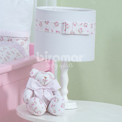 Abajur para Quarto de Bebê Clássico Tiffany Floral  Rosa
