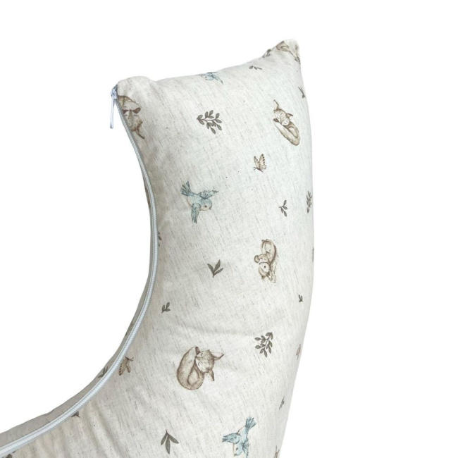 Almofada de Amamentação para Bebê Linho Bosque Encantado