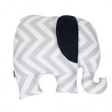 Almofada Elefante Brooklyn Chevron Cinza/Marinho