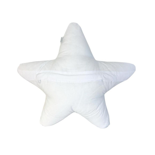 Almofada Estrela Bordada com Carinha Branca