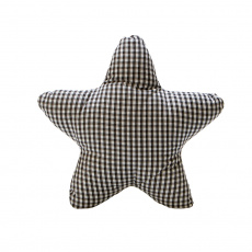 Almofada Estrela Xadrez Preto