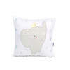 Almofada Mini Pompom Elefante Rain Branco / Cinza