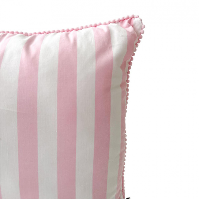 Almofada Mini Pompom Liz Listrado Rosa