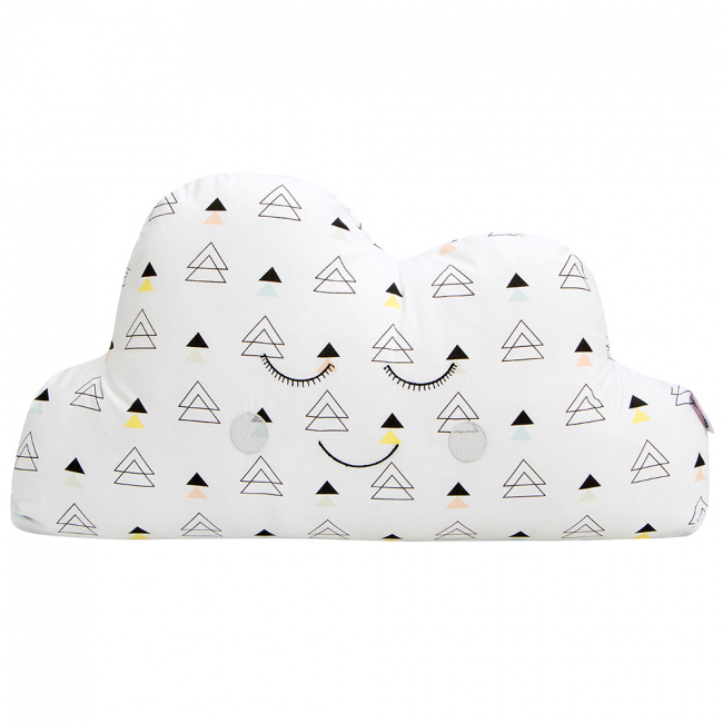 Almofada Nuvem com Carinha New York Triângulo Colorido