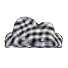 Almofada Nuvem com Carinha Xadrez Preto
