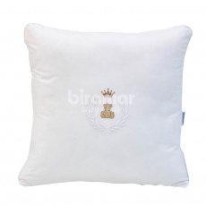 Almofada para Bebê Soninho Brasão Theodore Branco