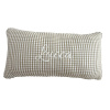 Almofada Retangular Personalizada Cordão Xadrez Médio Bege
