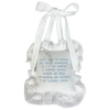 Almofadinha para Bebê Oração Santo Anjo do Senhor Azul