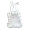 Almofadinha para Bebê Oração Santo Anjo do Senhor Rosa
