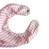 Babador Bandana para Bebê 100% Algodão Listrado Médio Rosa