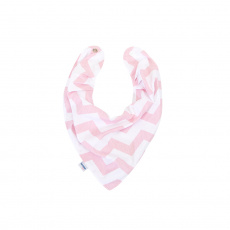 Babador Bandana para Bebê Soho Chevron Rosa