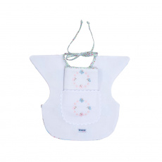 Babador e Boquinha Fralda para Bebê Amor Perfeito Rosa