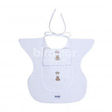 Babador e Boquinha Fralda para Bebê Theodore Branco