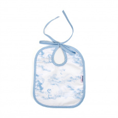 Babador para Bebê Estampa Jouy Azul