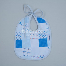 Babador para Bebê Estampa Patch Azul