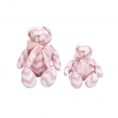 Barnie e Elliot Soho Chevron Rosa 100% Algodão