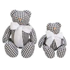 Barnie e Elliot Xadrez Preto 100% Algodão