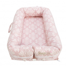 Bercinho Portátil Ninho para Bebê Sleep UM Jardim Secreto Arabesco Rosa