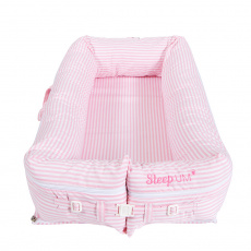 Bercinho Portátil Ninho para Bebê Sleep UM Listrado Rosa