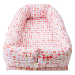 Bercinho Portátil Ninho para Bebê Sleep UM London Rosa