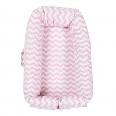 Bercinho Portátil Ninho para Bebê Sleep UM Master (1,00m x 60cm x 15cm) Soho Chevron Rosa