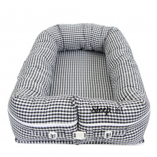 Bercinho Portátil Ninho para Bebê Sleep UM Master (1,00m x 60cm x 15cm) Xadrez Preto