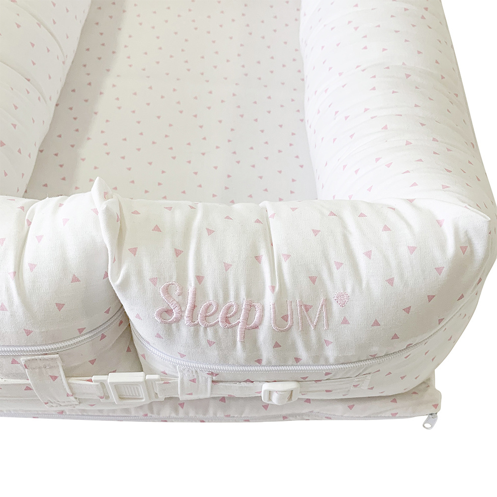Ninho Redutor para Bebê Sleep UM Mini Triângulo Rosa - Baby Enxoval
