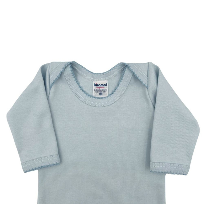 Body para Bebê Manga Longa P Suedine 100% Algodão Picô - Azul