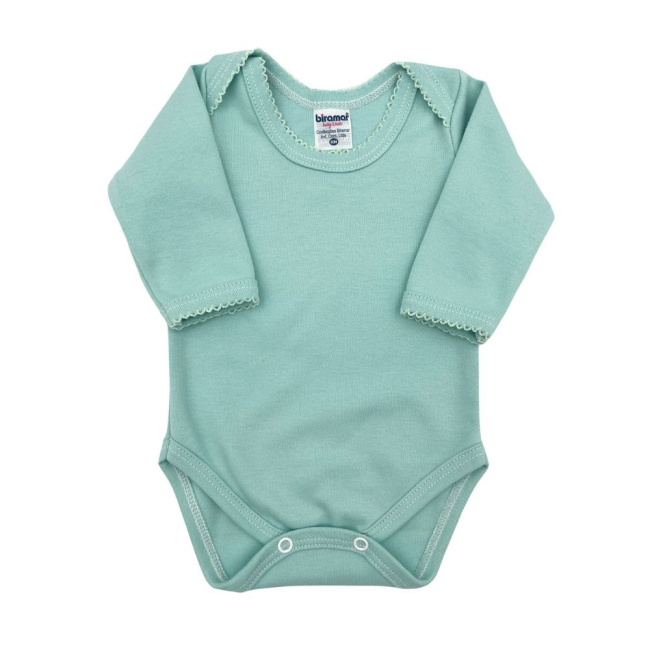 Body para Bebê Manga Longa P Suedine 100% Algodão Picô - Verde