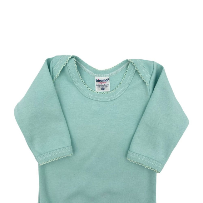 Body para Bebê Manga Longa P Suedine 100% Algodão Picô - Verde