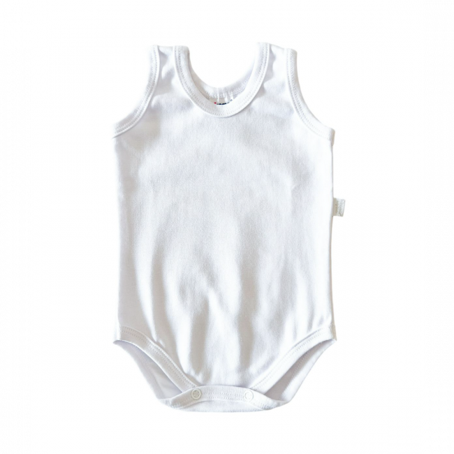 Body para Bebê Manga Regata G - Branco