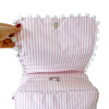 Bolsa com Trocador para Bebê Brooklyn Listrado Médio Rosa
