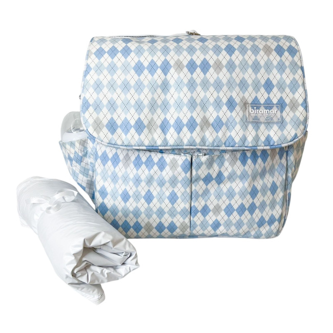 Bolsa com Trocador para Bebê Brooklyn London Azul