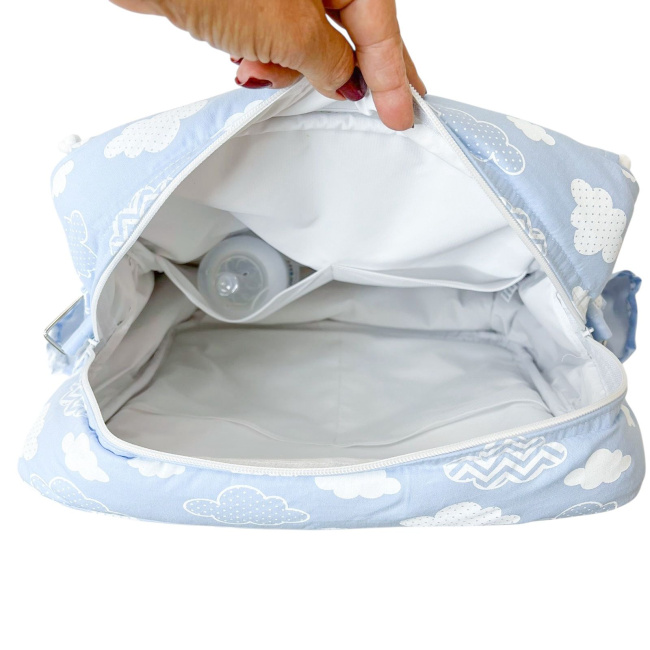 Bolsa com Trocador para Bebê Brooklyn Nuvem Azul
