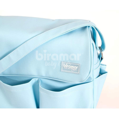 Bolsa com Trocador para Bebê Brooklyn Vinil Azul
