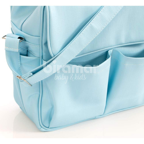 Bolsa com Trocador para Bebê Brooklyn Vinil Azul