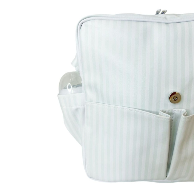Bolsa com Trocador para Bebê Brooklyn Vinil Listrado Mint
