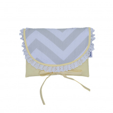 Bolsa Térmica para Cólica de Bebê Brooklyn Chevron Cinza/Amarelo