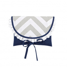 Bolsa Térmica para Cólica de Bebê Brooklyn Chevron Cinza/Marinho