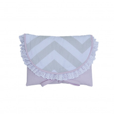 Bolsa Térmica para Cólica de Bebê Brooklyn Chevron Cinza/Rosa