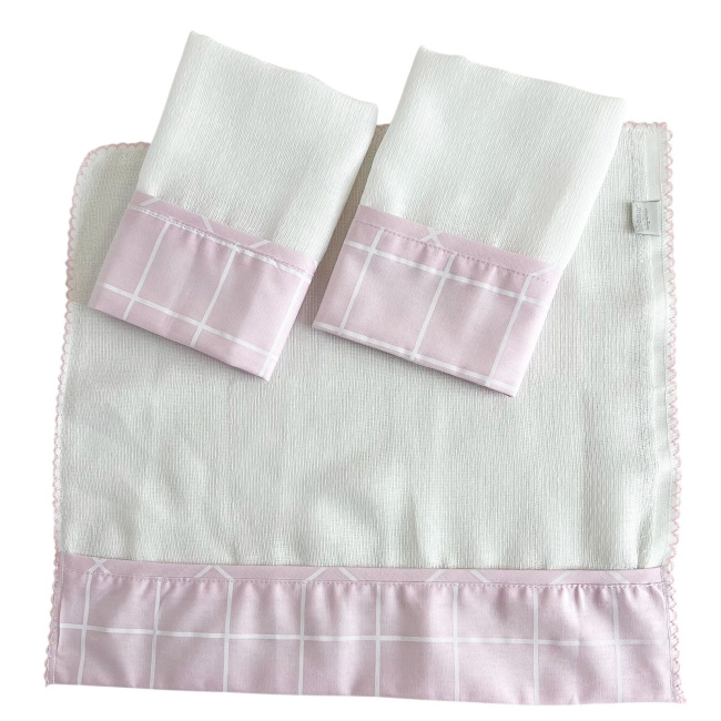 Boquinha Fralda Cremer 3 Peças para Bebê Boston Rosa