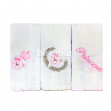 Boquinha Fralda Cremer 3 Peças para Bebê Chegou uma Princesa Rosa