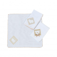 Boquinha Fralda Cremer 3 Peças para Bebê Glamour Bege