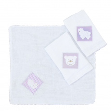 Boquinha Fralda Cremer 3 Peças para Bebê Glamour Lilás