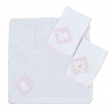 Boquinha Fralda Cremer 3 Peças para Bebê Glamour Rosa