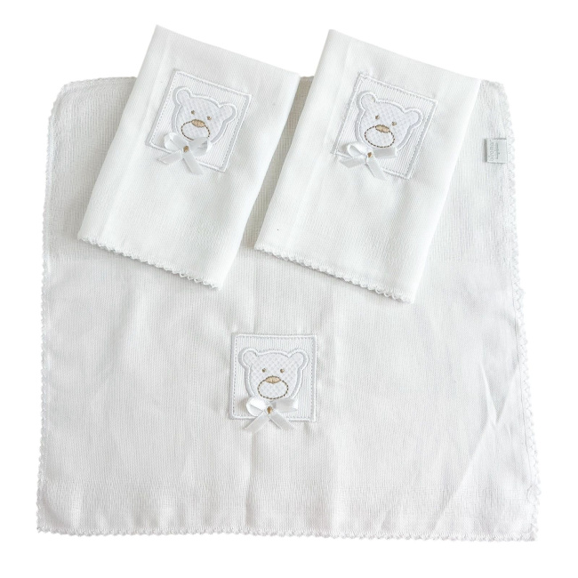Boquinha Fralda Cremer 3 Peças para Bebê Premiere Branco