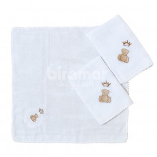 Boquinha Fralda Cremer 3 Peças para Bebê Theodore Branco