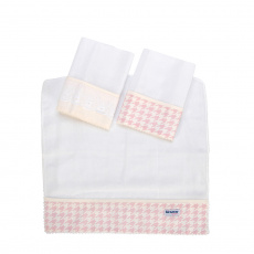 Boquinha Fralda Cremer 3 Peças para Bebê Windsor Rosa
